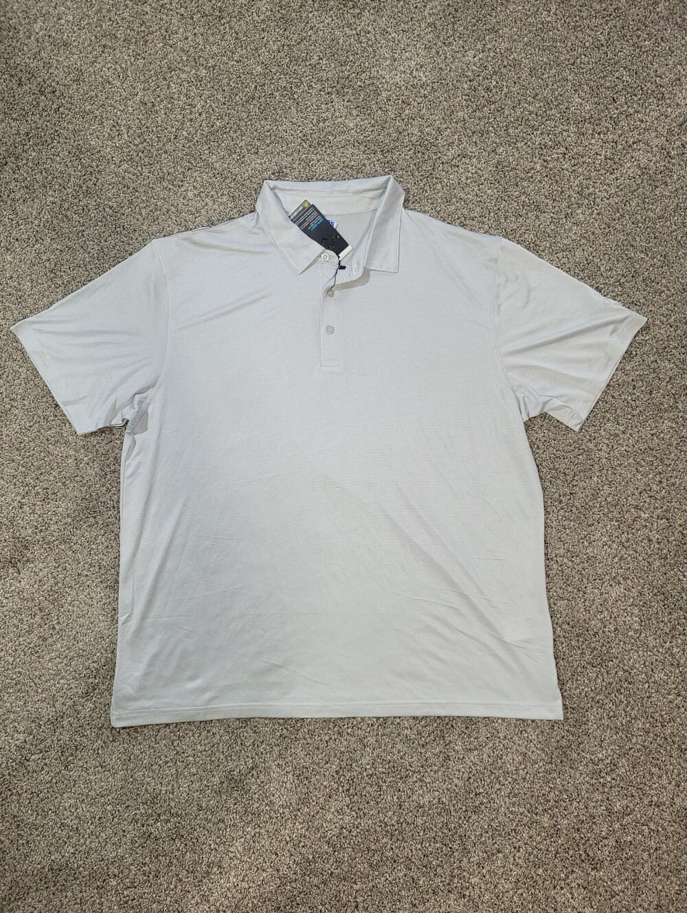 Callaway Mens XXL Opti-Dri Performance Stretch Golf Polo UPF Fabric Gray/White